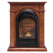 Duluth Forge Dual Fuel Ventless Gas Fireplace With Mantel - 15,000 Btu, T-Stat,  DFS-150T-1AS